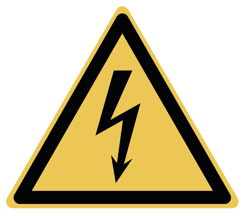 SHOP - Panneau dibond W012 : Danger, électricité 200mm