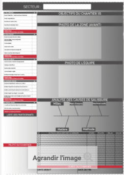 [FORMULAIRE 5S LOT DE 10] Formulaire de chantier 5S 610x950mm (Lot de 10 unités)