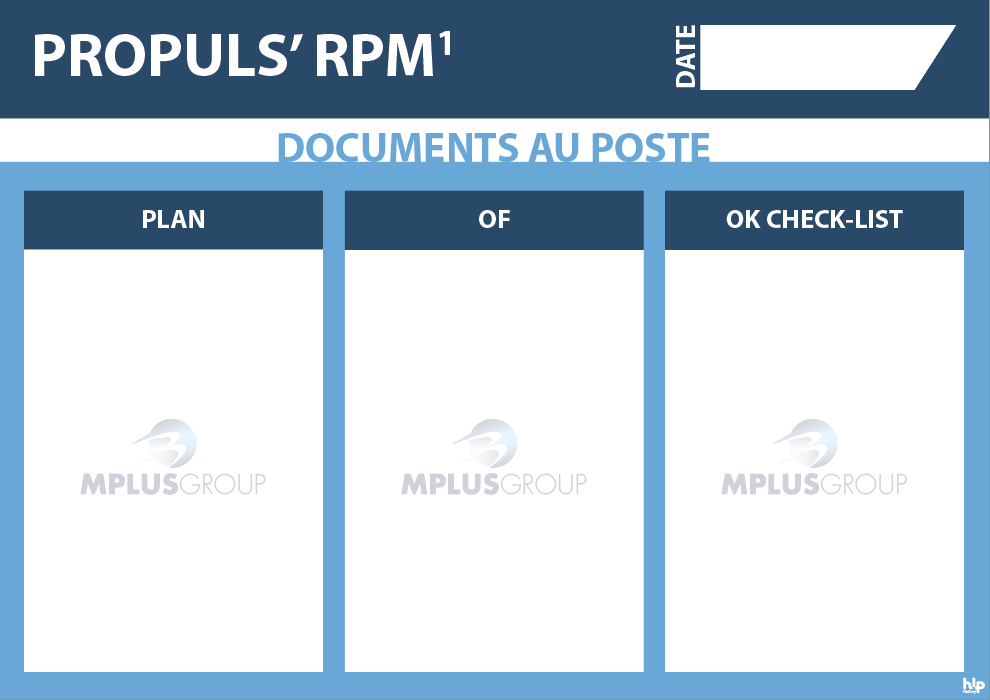 Panneau MPLUS PROPULS RPM1 Document au poste 700x495 mm lot de 10 en dibon