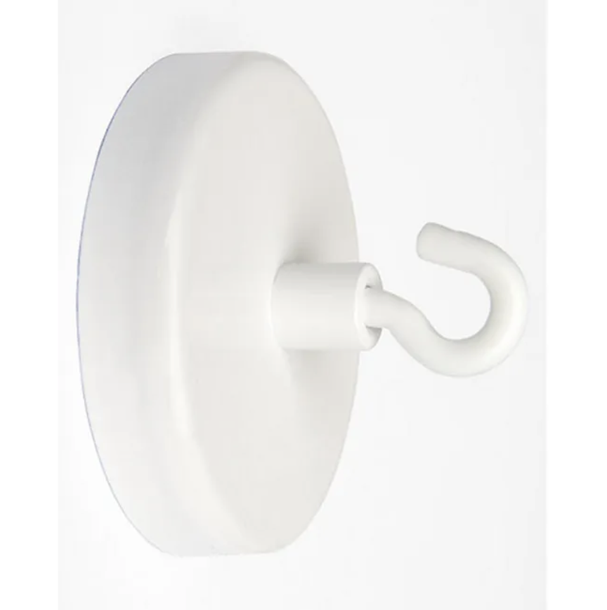 Aimant crochet blanc, Diam.47 mm