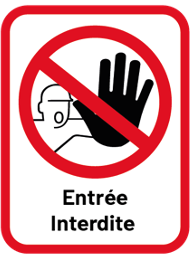 Lot d'autocollants : 40 entrée interdite