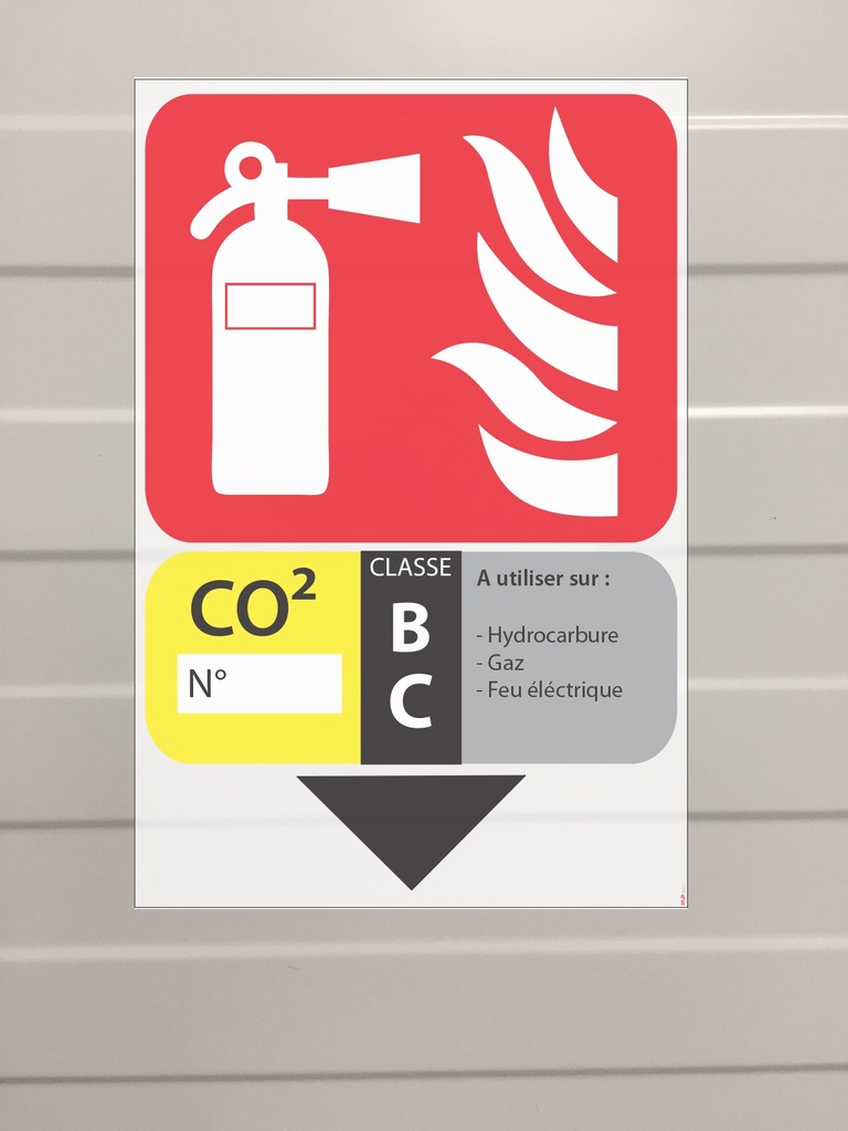 Signalétique extincteur CO2