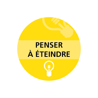 Autocollant "penser à éteindre la lumière"