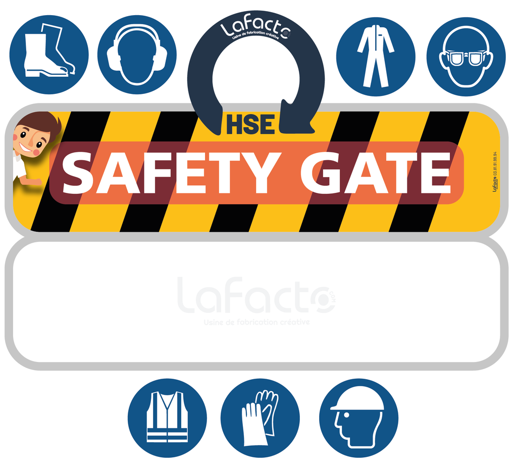 Safety gate autocollant