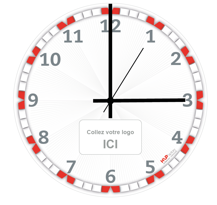 Horloge Ø 28cm personnalisable