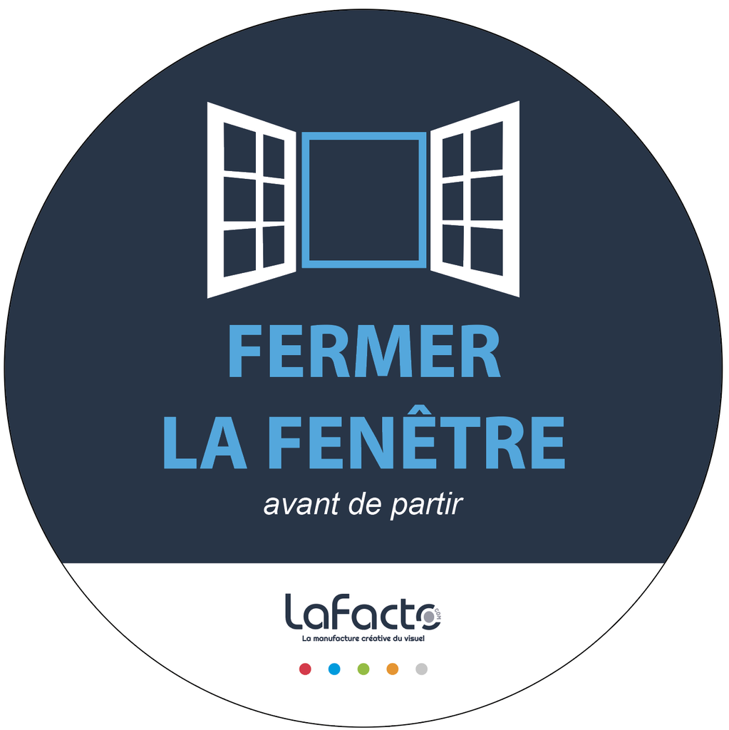 Autocollant "Fermer la fenêtre"