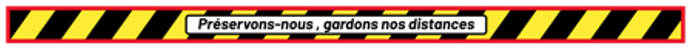 Lot de 20 bandes : préservons nous 1200 x 50 mm