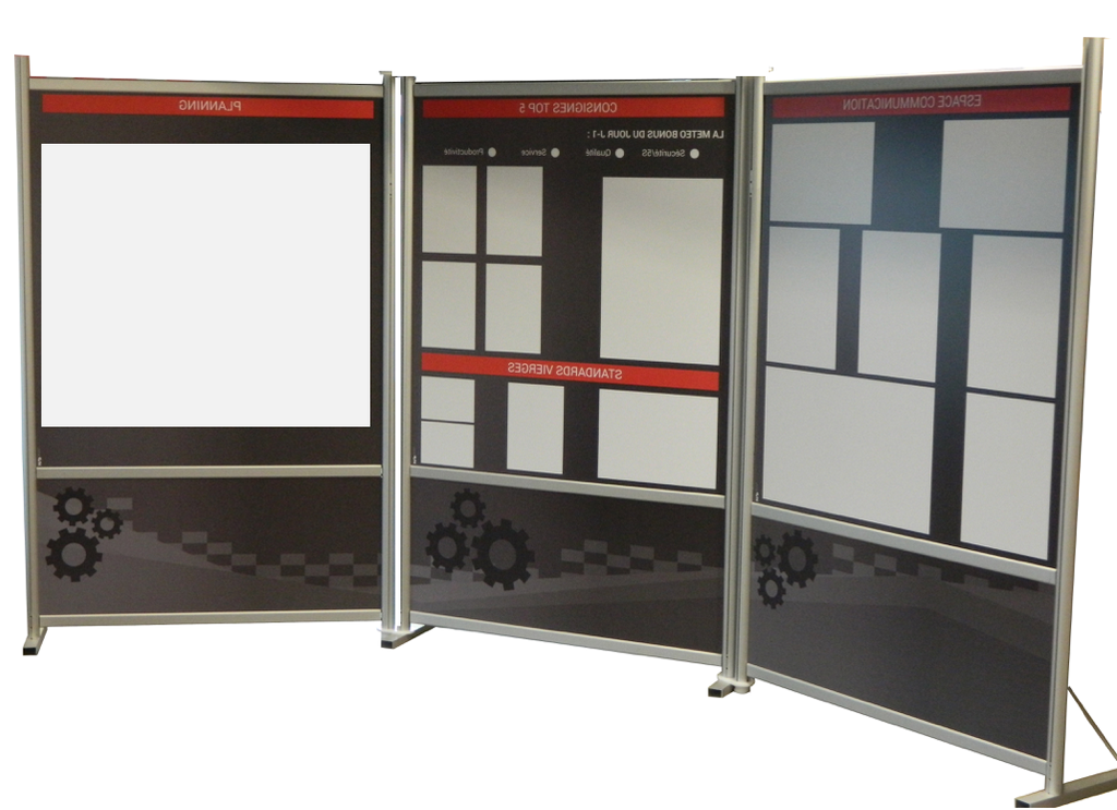 Citel Structure triptyque magnetique velleda  2 panneaux  de 1200x800mm