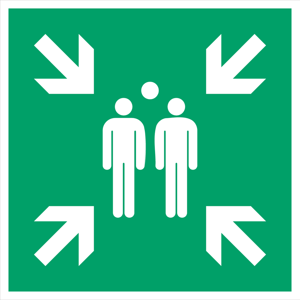   Point de rassemblement lot de 7 plaques 400X475 MM 