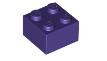 Brick lego 2 x 2 violet