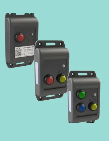 ACS-Switch-BP 868/915 with flanges - IP54 - 1 bouton industriel