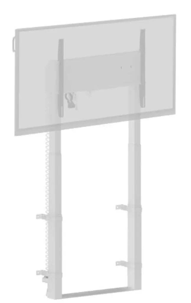 Elévateur à colonne / écran 105" fixé au sol ou au mur sans roulettes