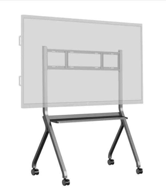 Support mobile + étagère pour écrans 55"à 86" sur roulettes non motorisé