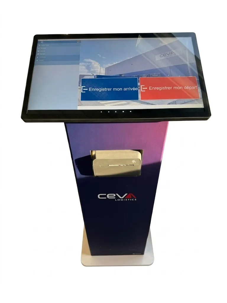 Borne accueil colonne 22' avec imprimante