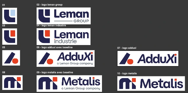 LEMAN - full logos LEMAN / METALIS / ADDUXI