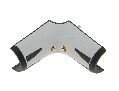 TRILOGIC - Connecteur 1/2 90° gris/noir