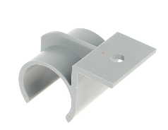 TRLOGIQ - support plaque connection tube gris clair