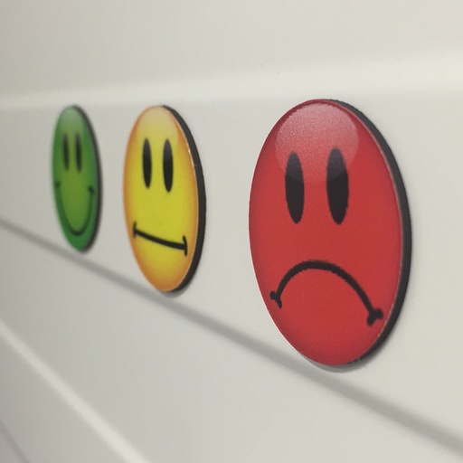 Smiley rouge ø30 mm