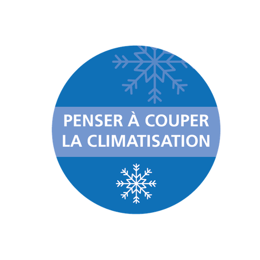 Autocollant "penser à éteindre la climatisation"