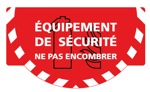 Signalétique sol "Equipement de sécurité" Rouge